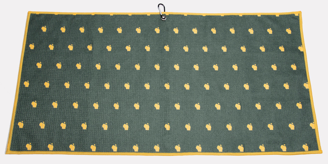 The Polka State Towel - Green and Gold